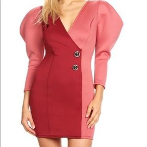 Puff sleeve dress